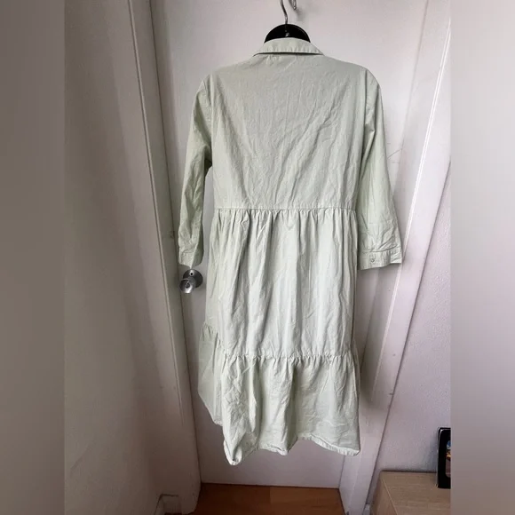JDY shirt cotton dress with 3/4 sleeve in mint size 36 - Picture 6 of 14